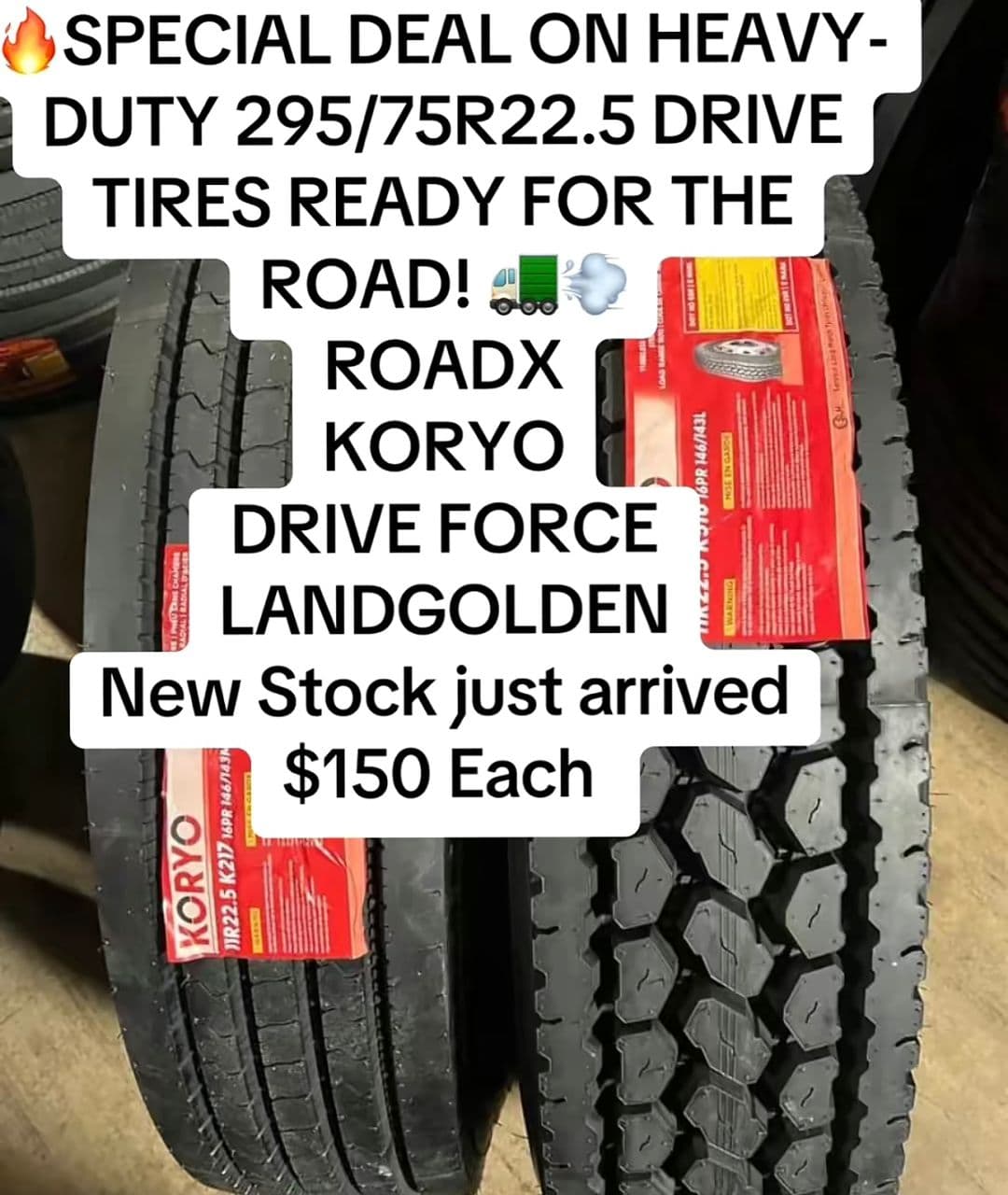 HEAVY-DUTY 295/75R22.5 DRIVE TIRES thumbnail 7